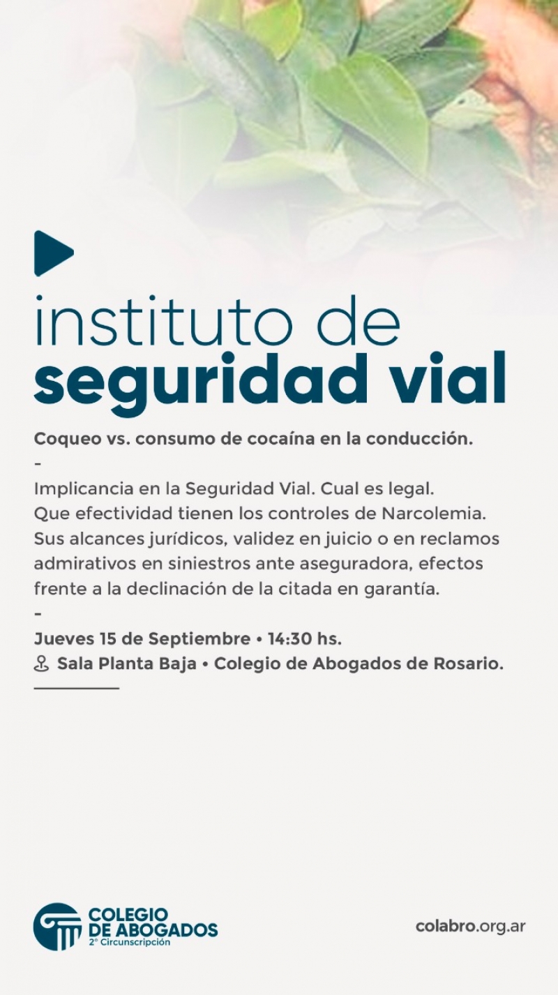COQUEO VS CONSUMO DE COCAÍNA EN LA CONDUCCIÓN. - 15/09/2022